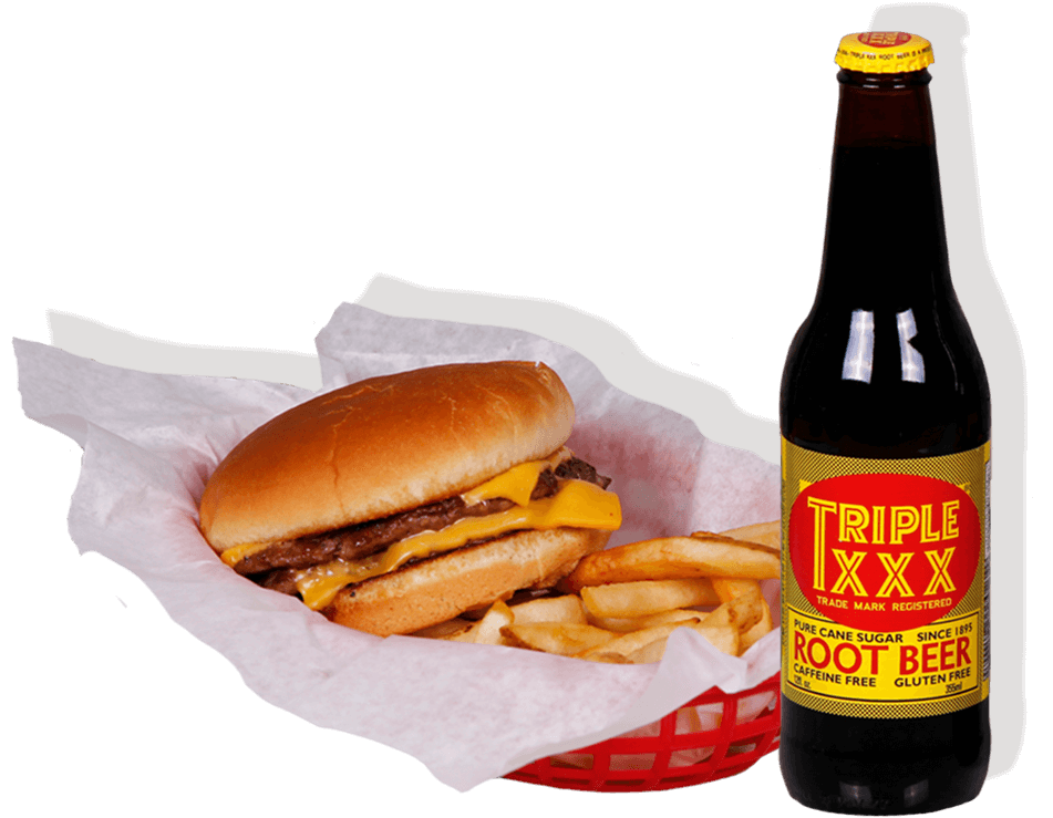 Burger with Root Beer